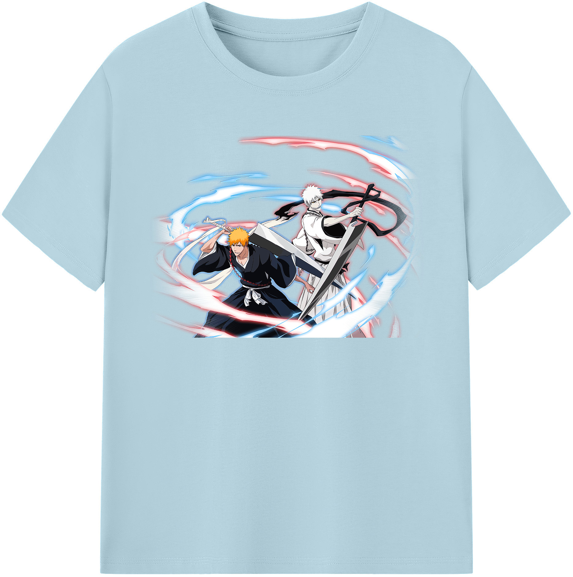 （画像用） ブリーチ 黒崎一護（くろさき いちご）BLEACH Kurosaki Ichigo 綿100％半袖Tシャツ（フロントプリント）